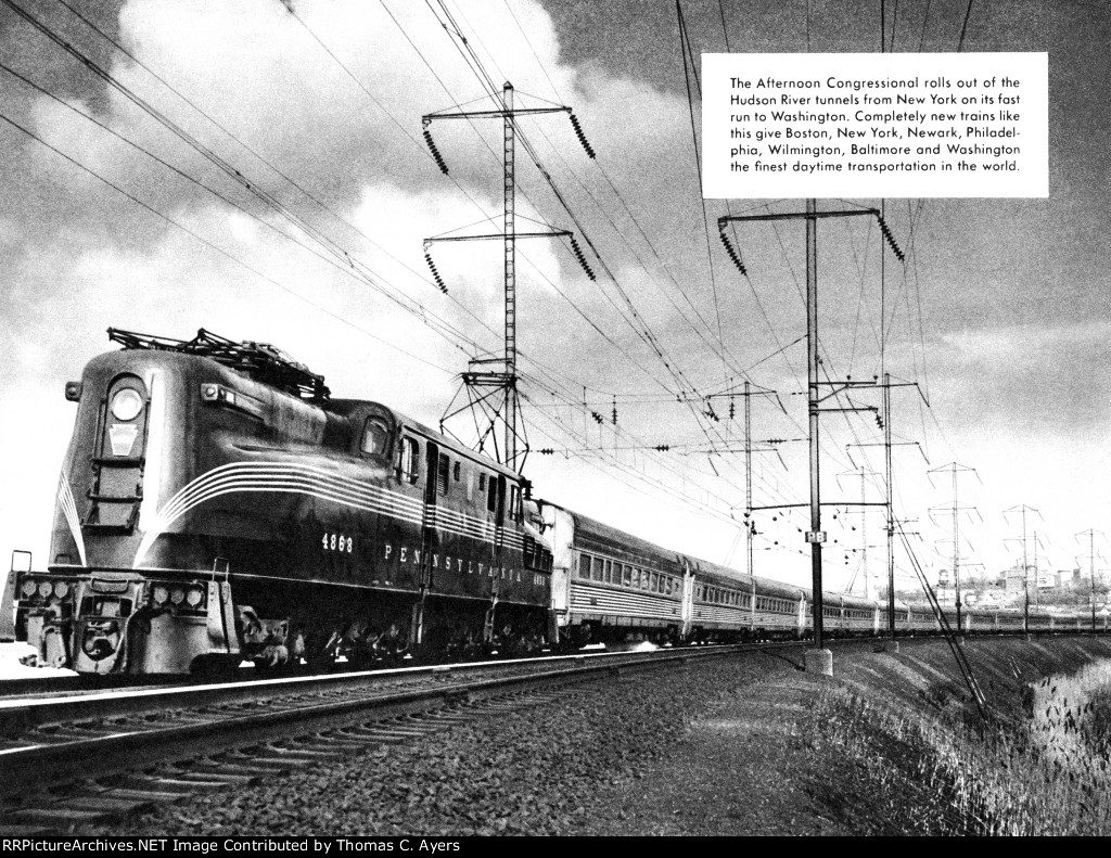 PRR "Pictorial Review Of Progress," Back Cover, 1953